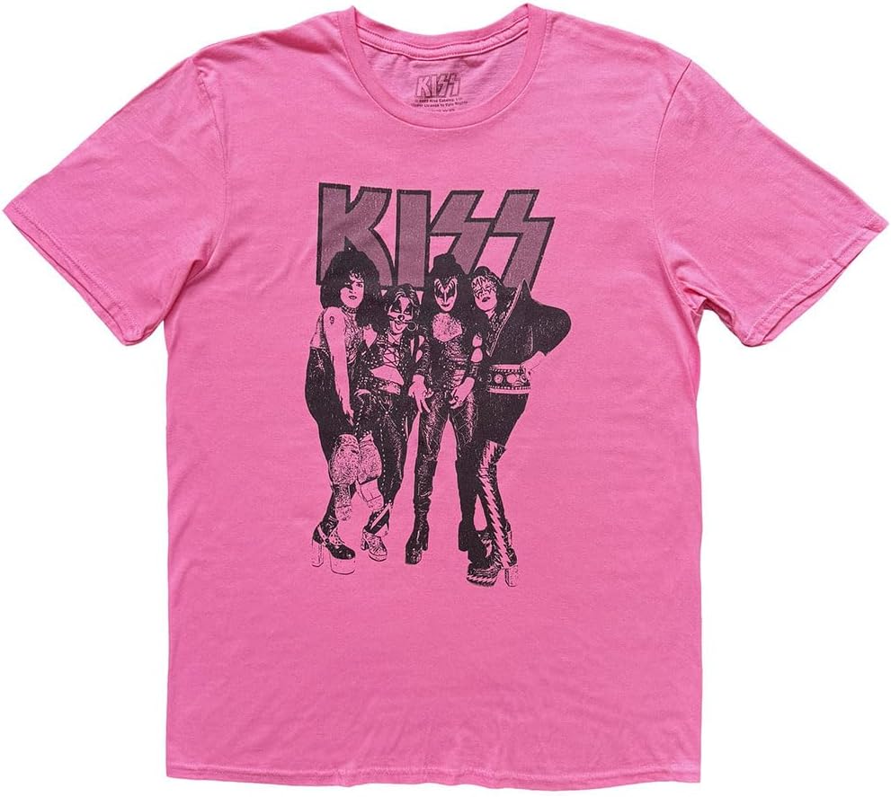 KISS Dressed to Kill T Shirt M Pink
