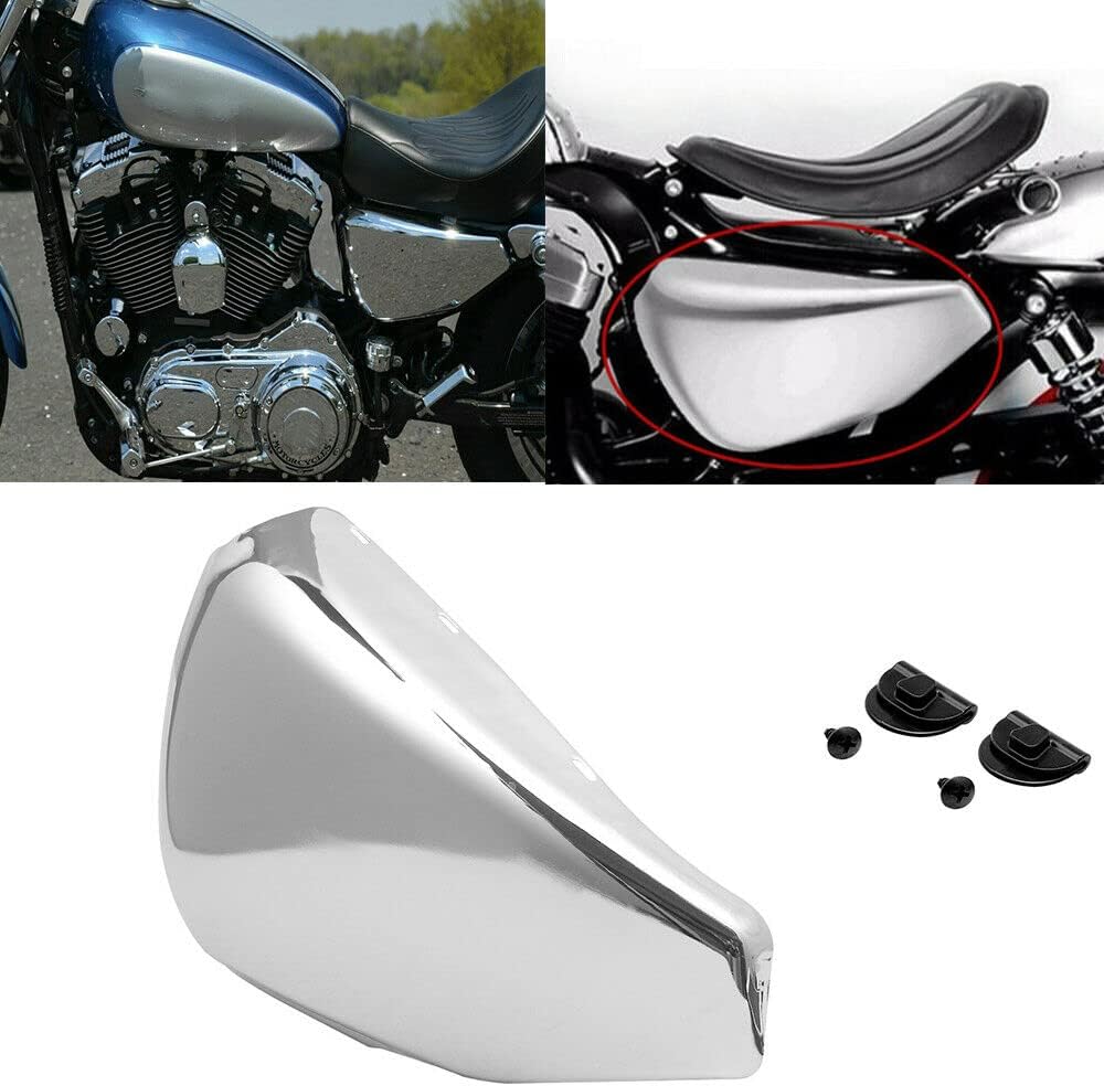 Chrome Left Side Battery Fairing Cover for Harley Sportster XL 1200 Iron 883 2004 05 06 07 08 09 10 11 12 2013