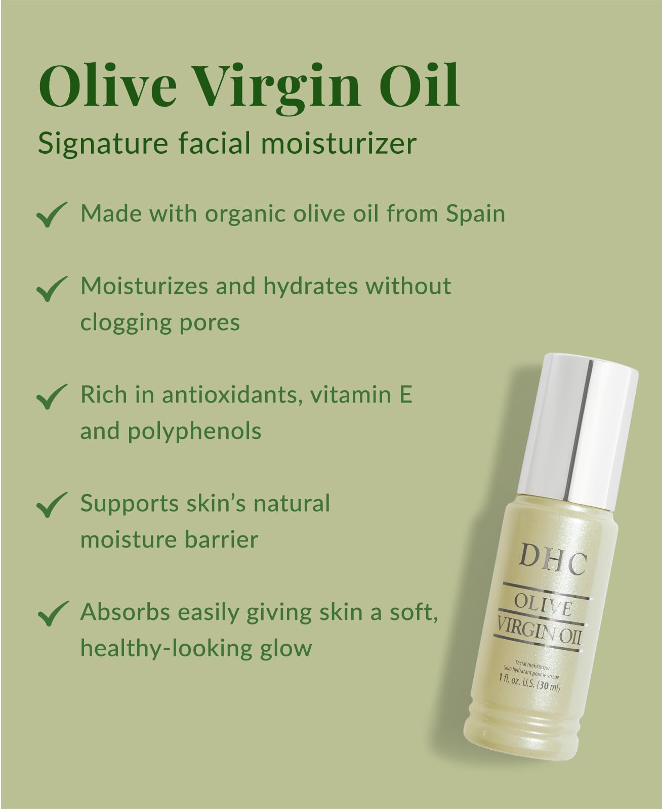 Amazon.com: DHC Olive Virgin Oil, Moisturizing Face Oil, For Dry