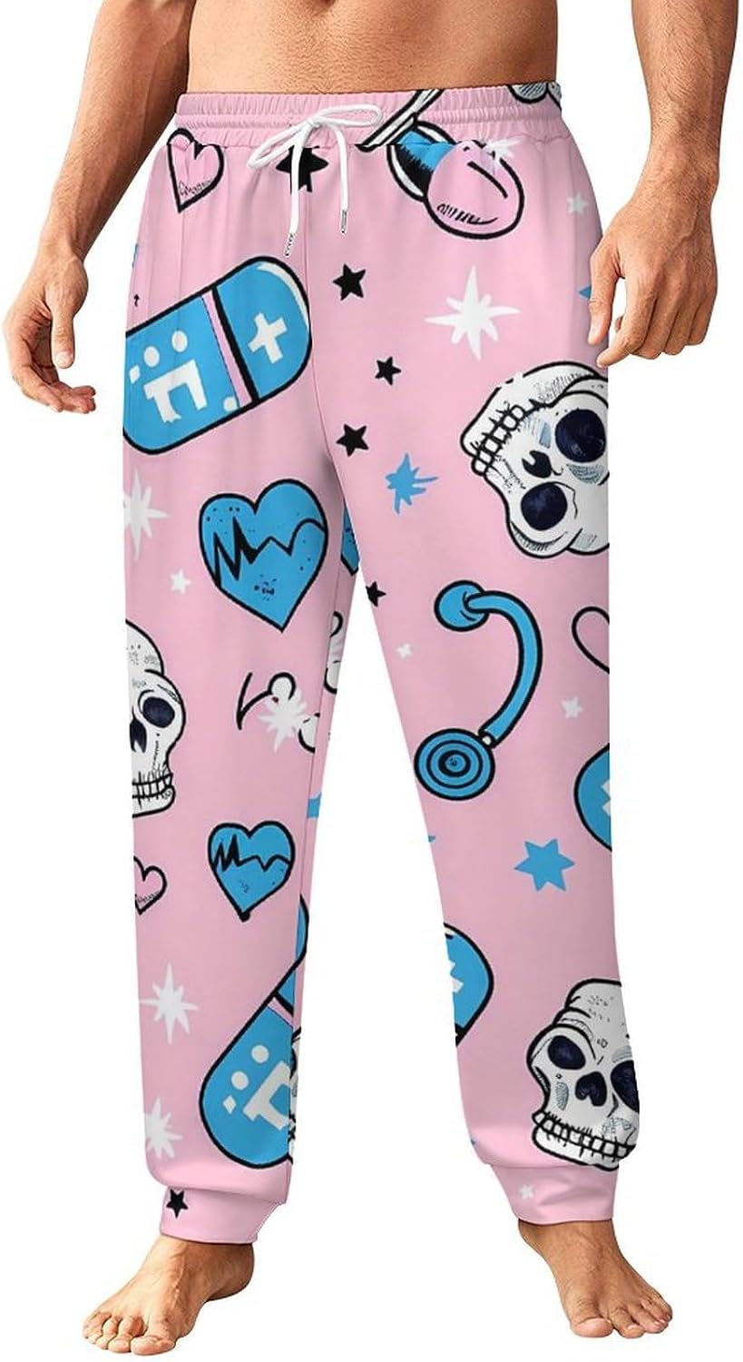 Cute Nurse Life Pattern Men Pants Lightweight Sweatpants Joggers Pant 4XL