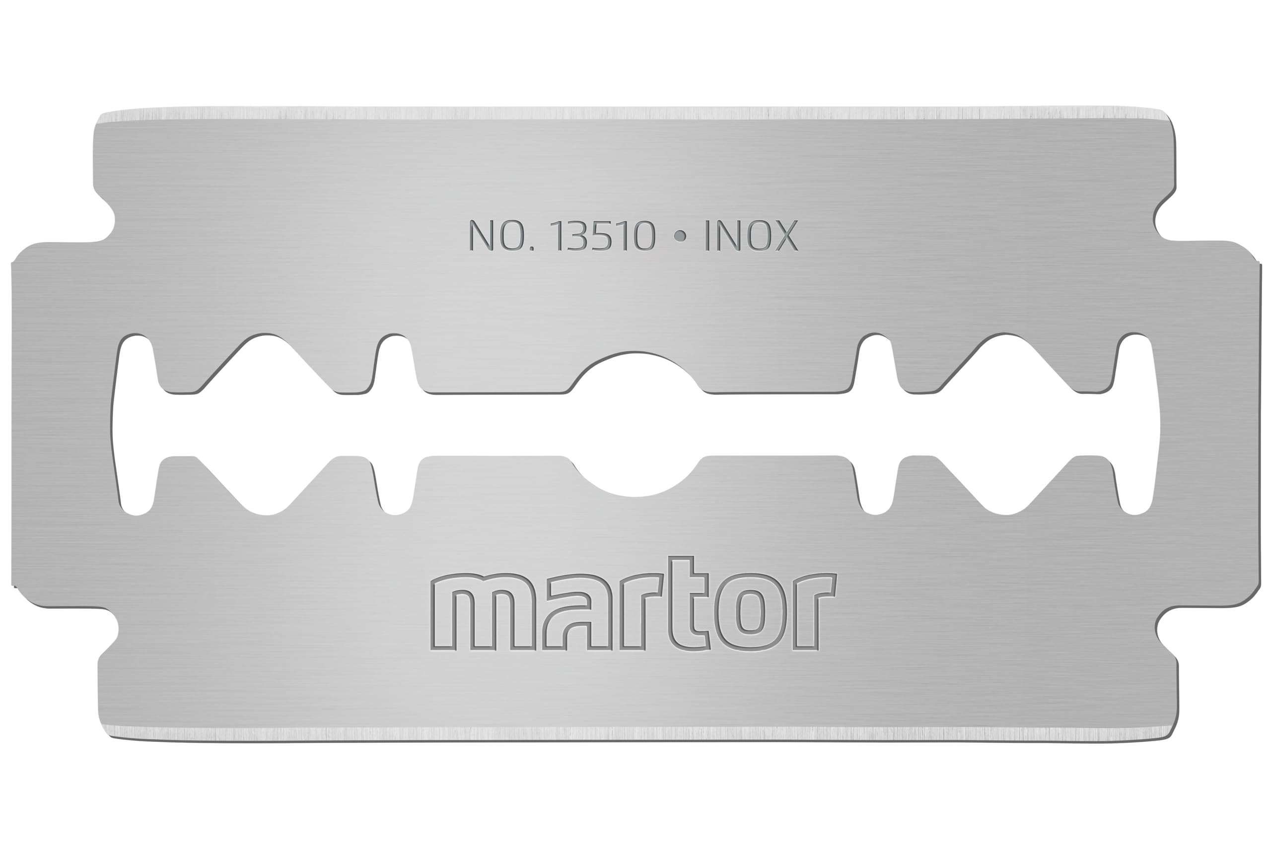 MARTOR 250 x Hoja industrial, hojas de recambio Cúter, Cuchillo de seguridad, 22 mm, afilado, en dispensador, utilizable en 4 pliegues, nº 13510 | Doble bisel, afilado bilateral, en dispensador de seguridad, hoja de recambio, cúter y cuchillo de seguridad