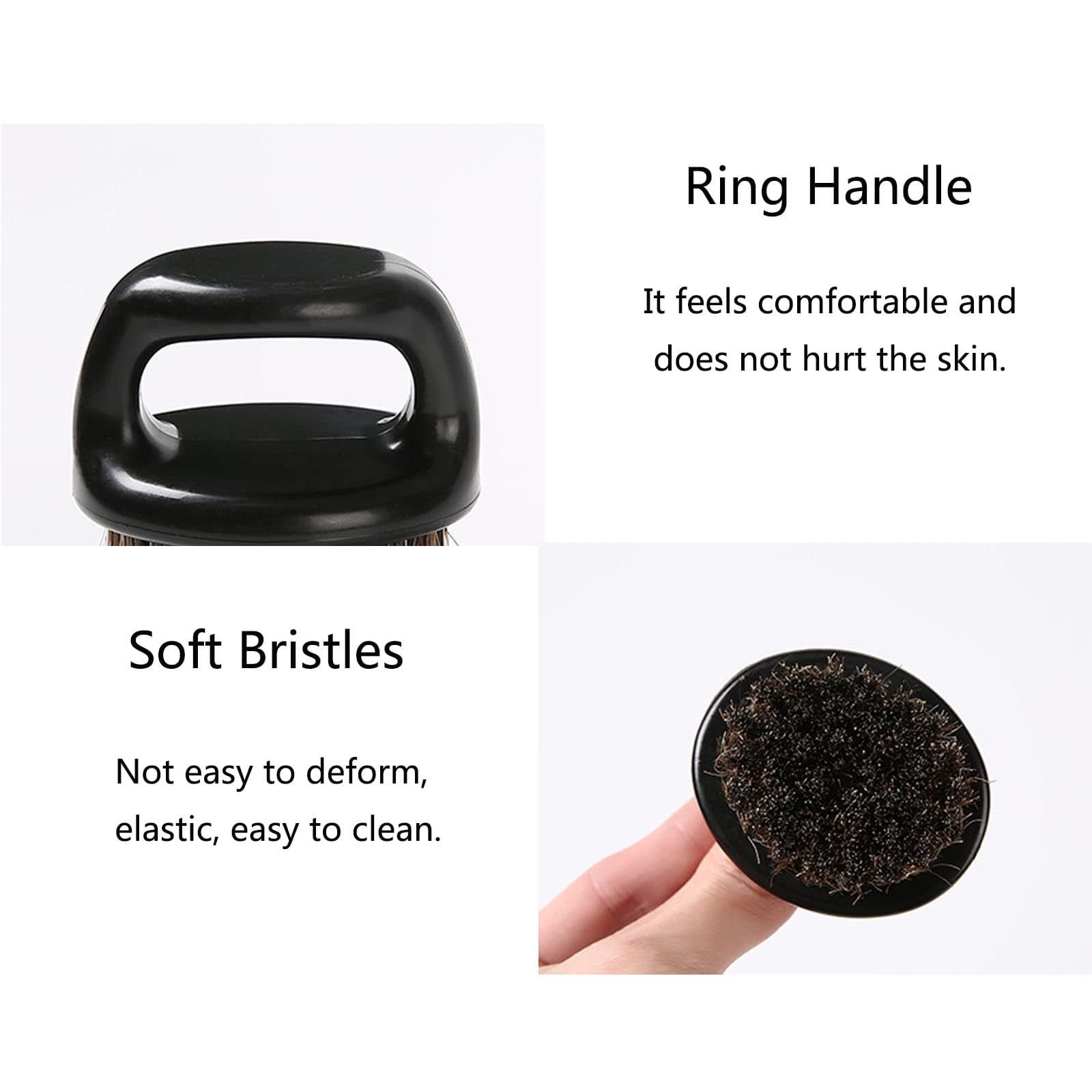 Salon Galvanisiertes Haarschneide-Kamm-Set For Aufhängen, Haarreinigung, Nackenbürste, Ring, Bartbürste, Stylist-Styling-Kamm-Set(Gold)