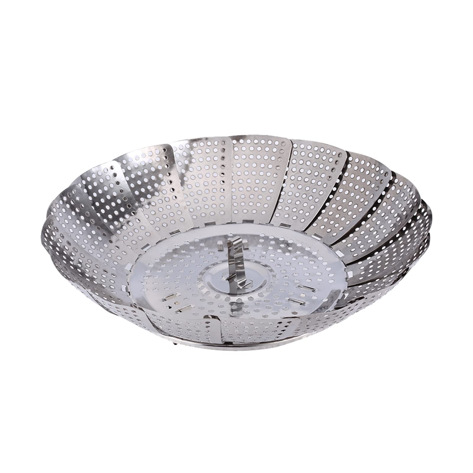 Syfunlv Steamer Basket,Foldable Steam Basket,Stainless Steel Vegetable Steamer Basket,Folding Steamer Insert,Multifunctional Steaming Tray,Fits Various Size Pot and Pressure Cooker (S)