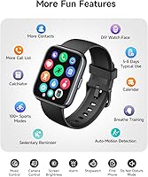 Vista 7 de Reloj inteligente para hombre, responder/hacer llamadas, Alexa integrado, pantalla táctil de 1.85 pulgadas, rastreador de actividad física