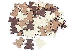300PCS Cream Brown Teddy Bear Baby Shower Table Confetti Sprinkles Scatter