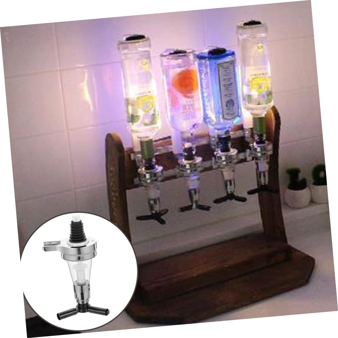 UKCOCO Dispensador de Bebidas para Botellas de Alcohol de 25ml, Boquillas de Plástico y Silicona, Fácil de Usar y Previene Derrames, Adecuado para Reuniones Familiares Color Aleatorio