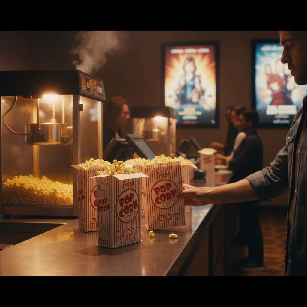 Snappy 4J Popcorn-Boxen mit geschlossener Oberseite, rot und weiß gestreift, für Filmabende, Popcorn-Behälter, Großpackung, 250 Stück, Filmnacht, 65 ml, Fassungsvermögen, 14,6 x 6,3 x 21,6 cm