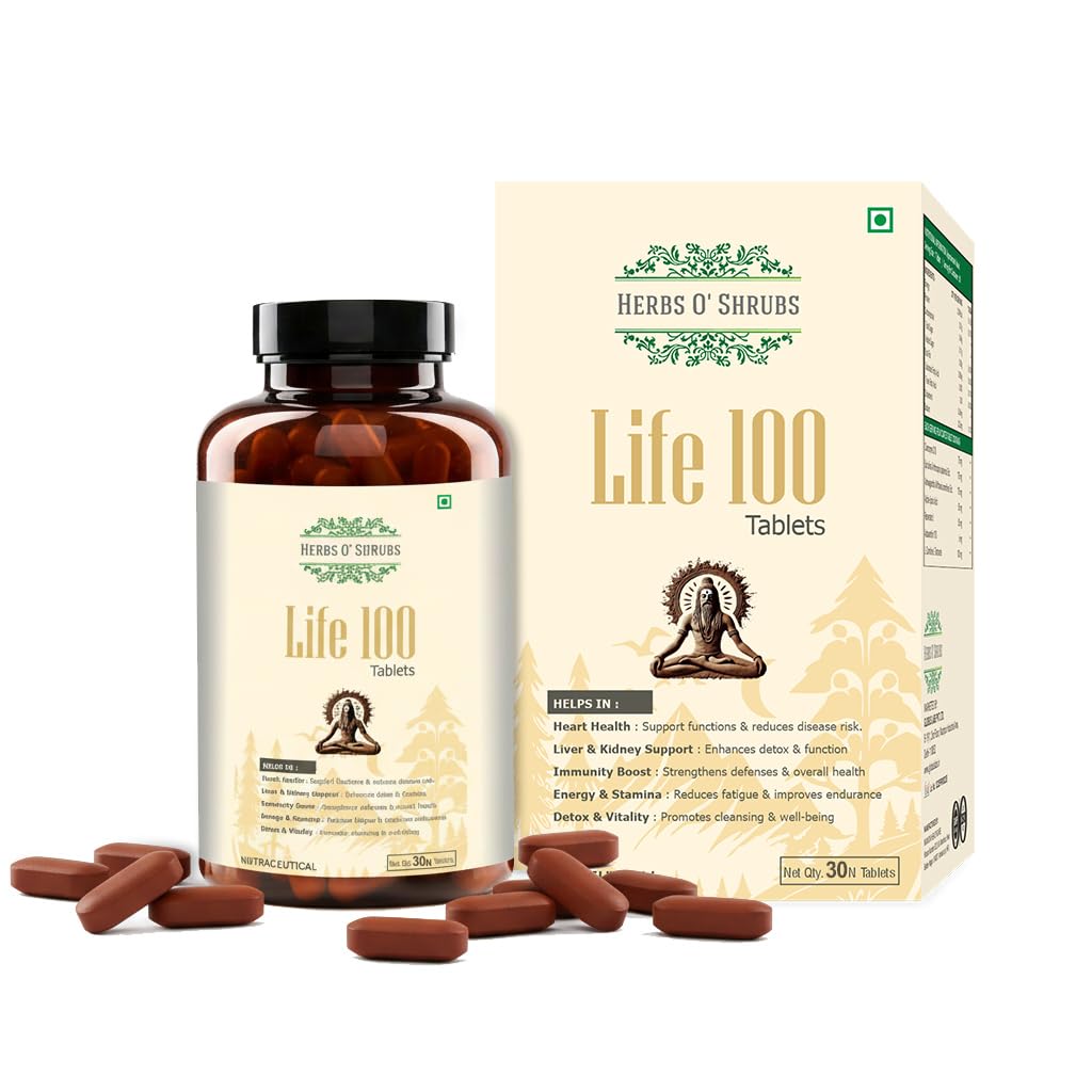 Life-100 | Daily Energy, Vitality & Antioxidant Support Tablets | 30 Tablets with CoQ10, Ashwagandha, Spirulina, Resveratrol & L-Carnitine | Slow Down Aging | Boosts the Immunity-image-40
