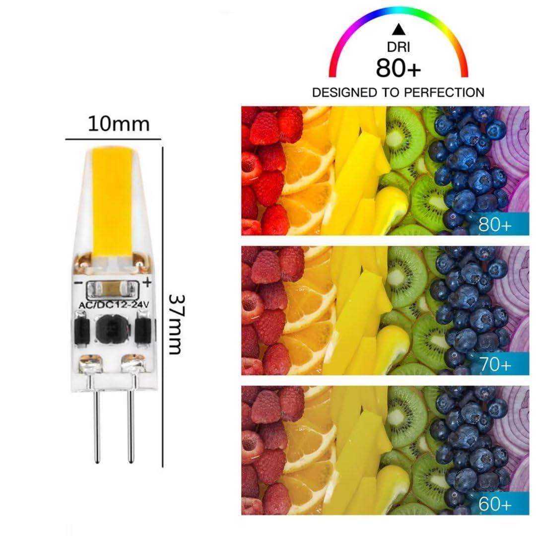 3W G4 LED Lampen Dimmbar, G4 LED Birnen Ersatz für 30W Halogenlampen, Neutralweiß 4000K, 12V AC/DC, 300 LM, 360°Abstrahlwinkel, G4-Sockel Niedervolt Halogenlampe, 20er Pack