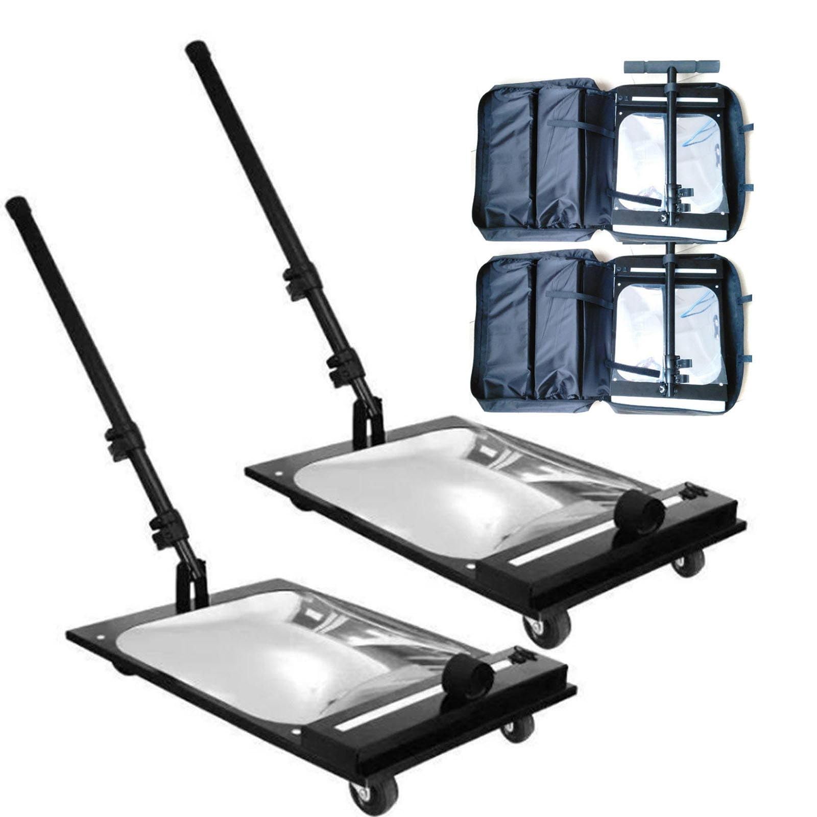 YNIYUJKL Underbody Inspection Mirror Adjustable-Foldable& Retractable Under Vehicle Inspection Mirror With 360° Swivel Wheels+Led Light-For Inspection Of Vehicle'S/Mechanics,2pcs
