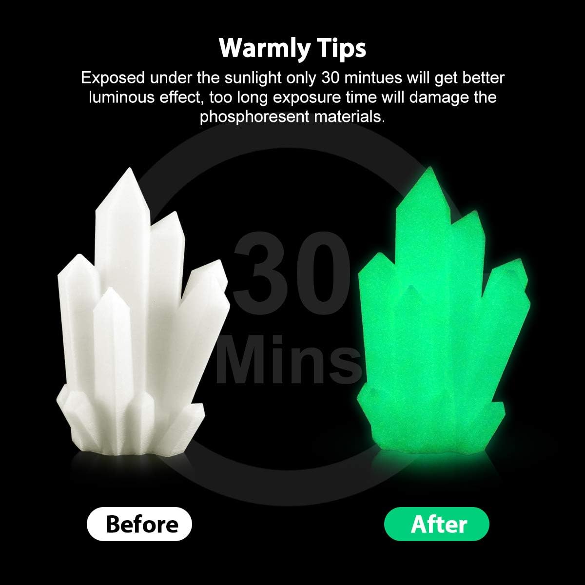 Glow 3D Printer PLA Filament (Light Green)