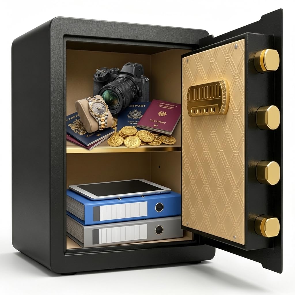 53L Alloy Steel Security Safe Box, Heavy Duty Digital Keypad Safe