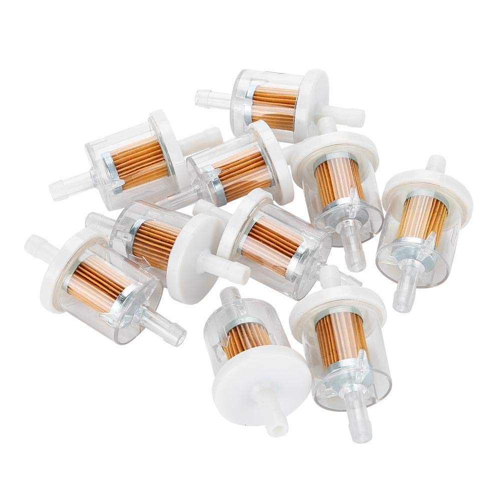 Buy Rockyin 10pcs 1/4inch Plastic Inline Mini Small Engine Fuel Filters