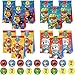 Paw Dog Patrol Sacchetti Regalo - Miotlsy Paw Dog Patrol Caramella Sacchetto, Borsa da Festa Colorata, Sacchetto di Carta Kraft con 18 Adesivo Paw Dog Patrol per Bambini Feste di Compleanno
