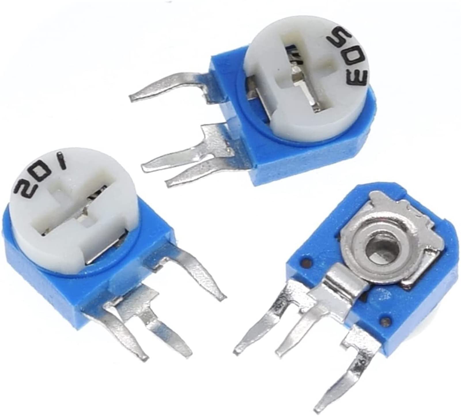 Résistance 10 pièces Rm063 Rm-063 100 200 500 1k 2k 5k 10k 20k 50k 100k 200k 500k 1m Ohm Potentiomètre Réglable Résistance Variable (Size : 1K Ohm)