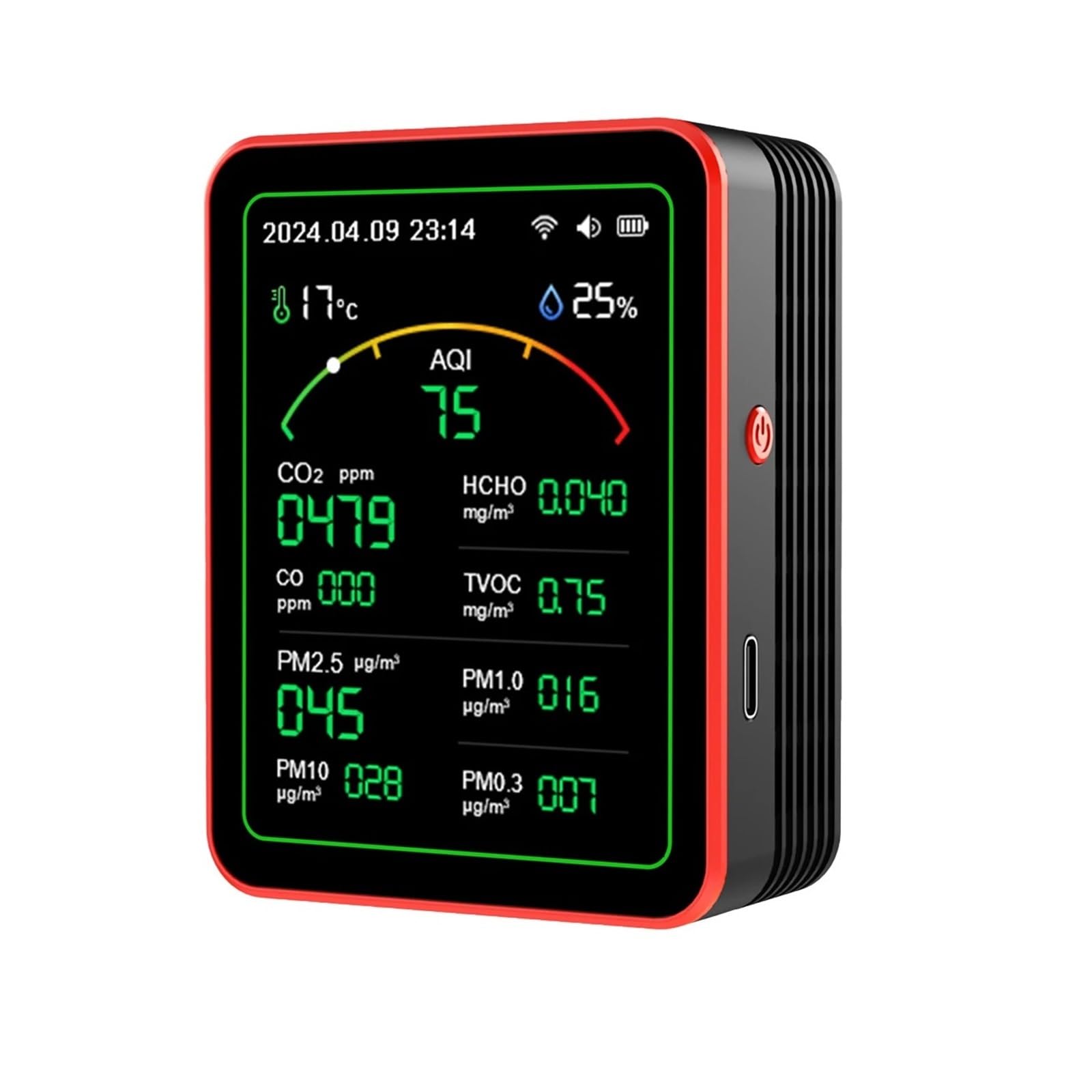 Air Quality Monitor, 15 in 1 Air Quality Monitor Tester Household CO2 Tester Air Quality Testing