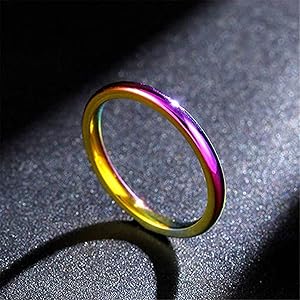 アクセサリー MHT Rainbow Multicolored Ring #12 MHT Rainbow Multicolored Ring #12