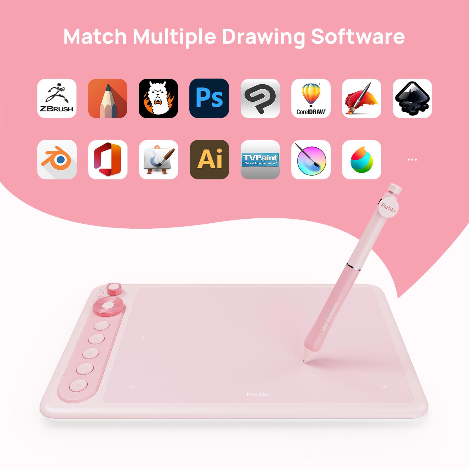Parblo Intangbo X7 Drawing Tablet 7.2x4.5 inch Graphics Tablets,Digital Drawing Tablet with Mode Switch,6 Customized Keys,Battery-Free Stylus S01 for Digital Art,Design,Work with Window/Mac,Android