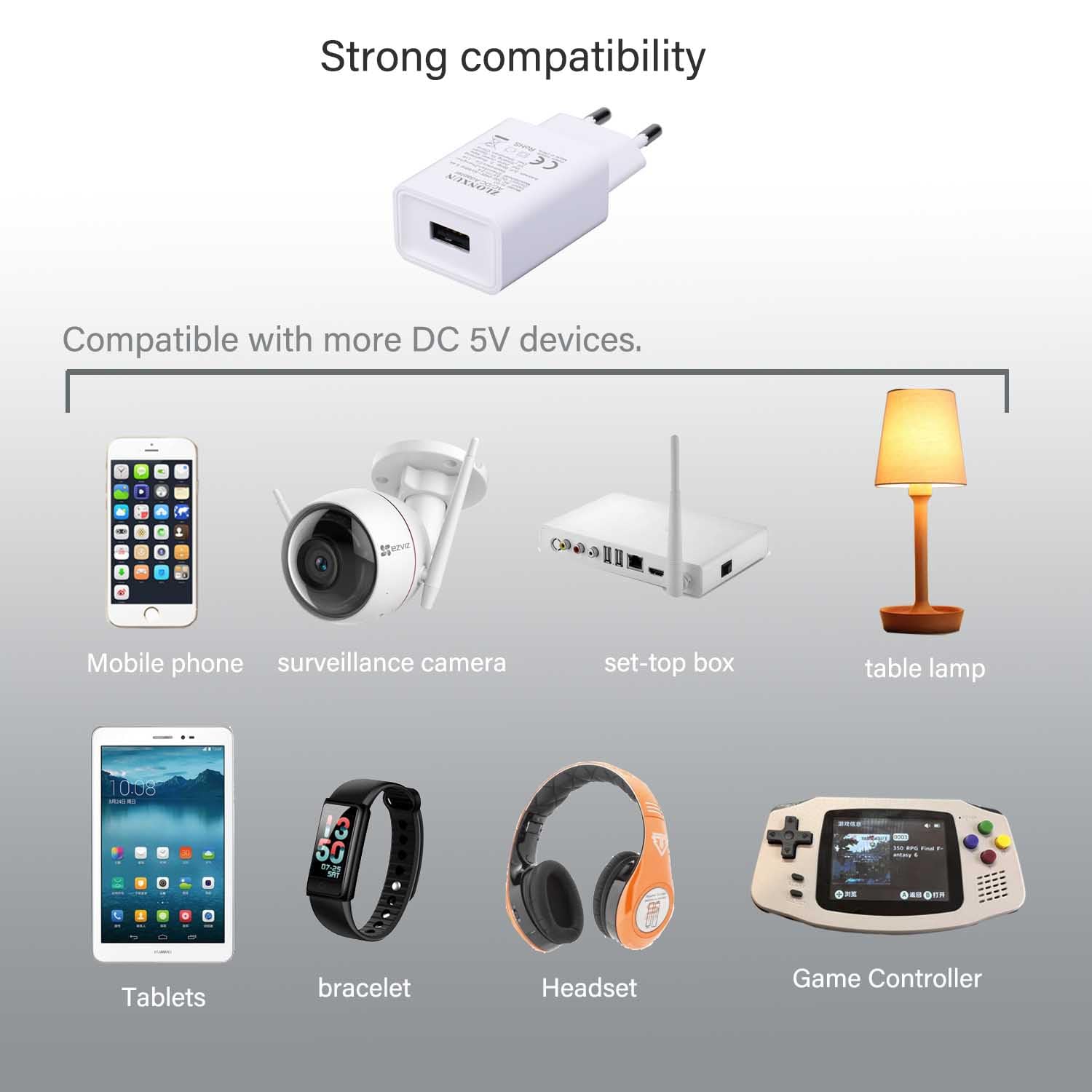 2 Zestawy Zasilaczy USB 5V 2A ładowarka USB wtyczka sieciowa wtyczka sieciowa adapter do ładowania telefonów komórkowych/słuchawek/LED lampy/czytnika e-booków/tabletów