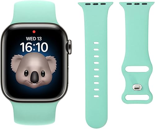 Miniatura 7 de NewJourney Correa deportiva de silicona impermeable para niños y niñas, compatible con Apple Watch Series 987654321SE 1.496 in 1.575 in 1.614 in y