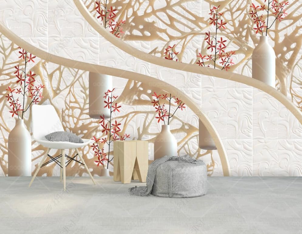 Papier peint intissé feuilles de jade pour camoufler un grand mur blanc - 3