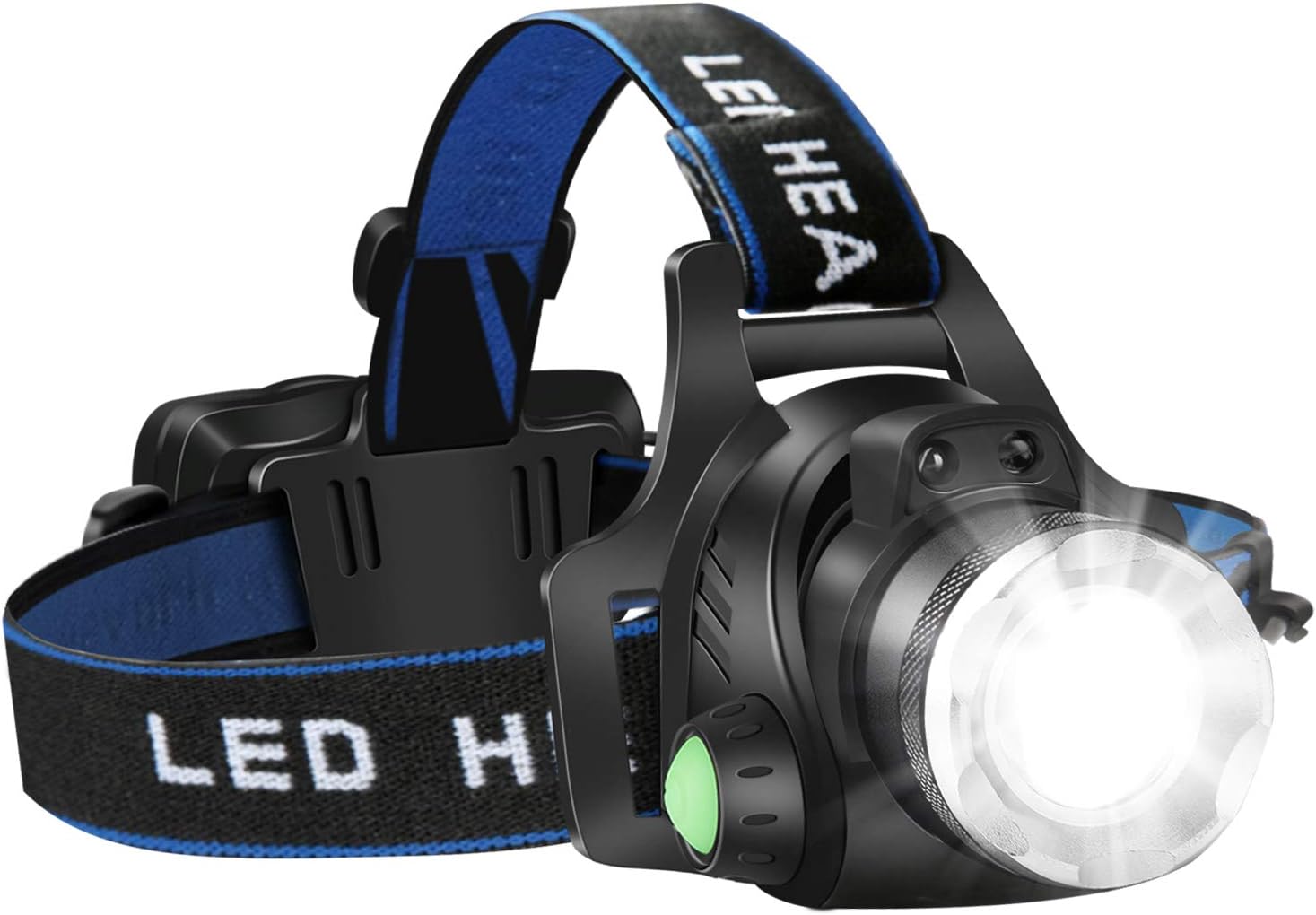 Headlamp Flashlight, Rechargeable Led Head Lamp, IPX4 Waterproof T6 Headlight with 4 Modes and Adjustable Headband, Perfect for Camping