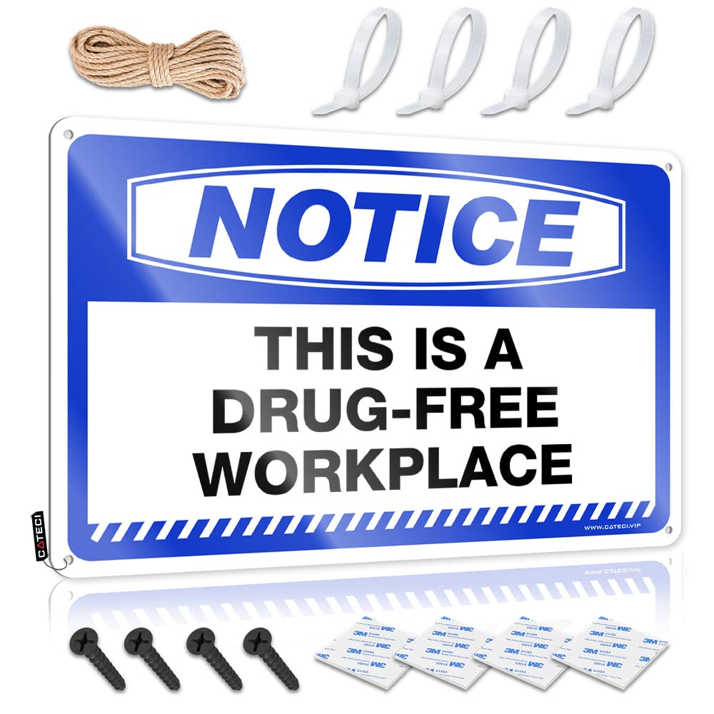 Notice This Is A Drug-free Workplace Tapestry Vintage - Funny Wall Signs Affirmation Vintage Wall Art(20X30CM)