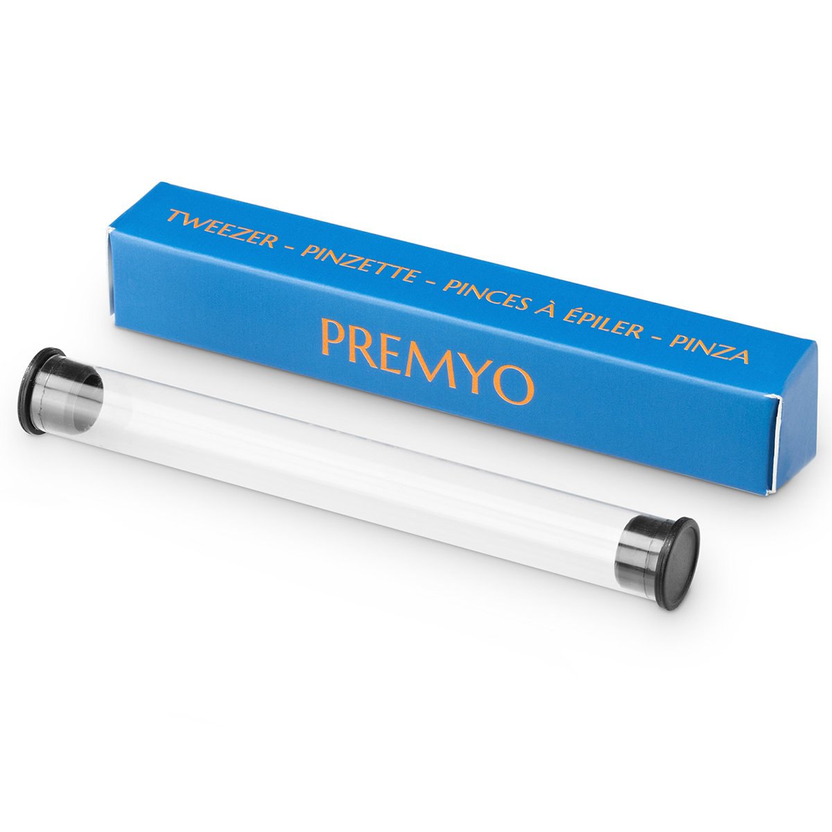 PREMYO Pinza Depilar con Puntas Precisas - Depilación para Cejas Pelos Encarnados Puntiaguda Fina Acero Inoxidable
