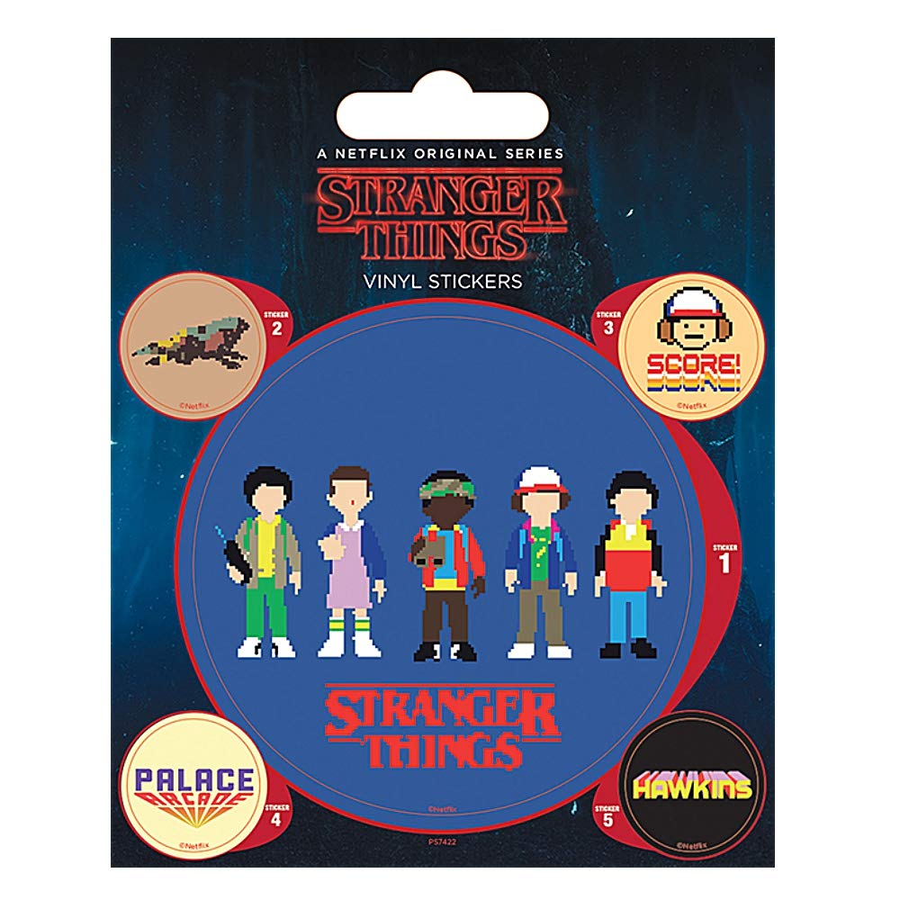 Juego de 5 pegatinas de vinilo para arcada de Stranger Things