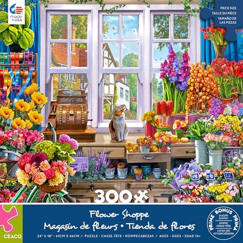 Rompecabezas Ceaco de piezas grandes - Steve Crisp - Floristería - Actividad relajante y divertida para adultos miniatura 3