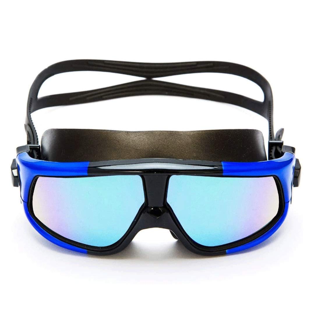 Occhialini da Nuoto per Uomo/Donna, Protezione UV Occhialini da Nuoto a Prova di perdite con Cinturino Regolabile Visione Ampia, Comodi e alla Moda per Adulti e Giovani (Blu)