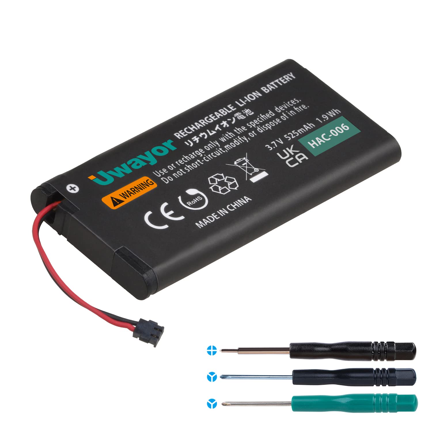 HAC-006 Batteria 2x per Nintendo Switch Joy-Con Controller HAC-015 HAC-016 Kit di Attrezzi