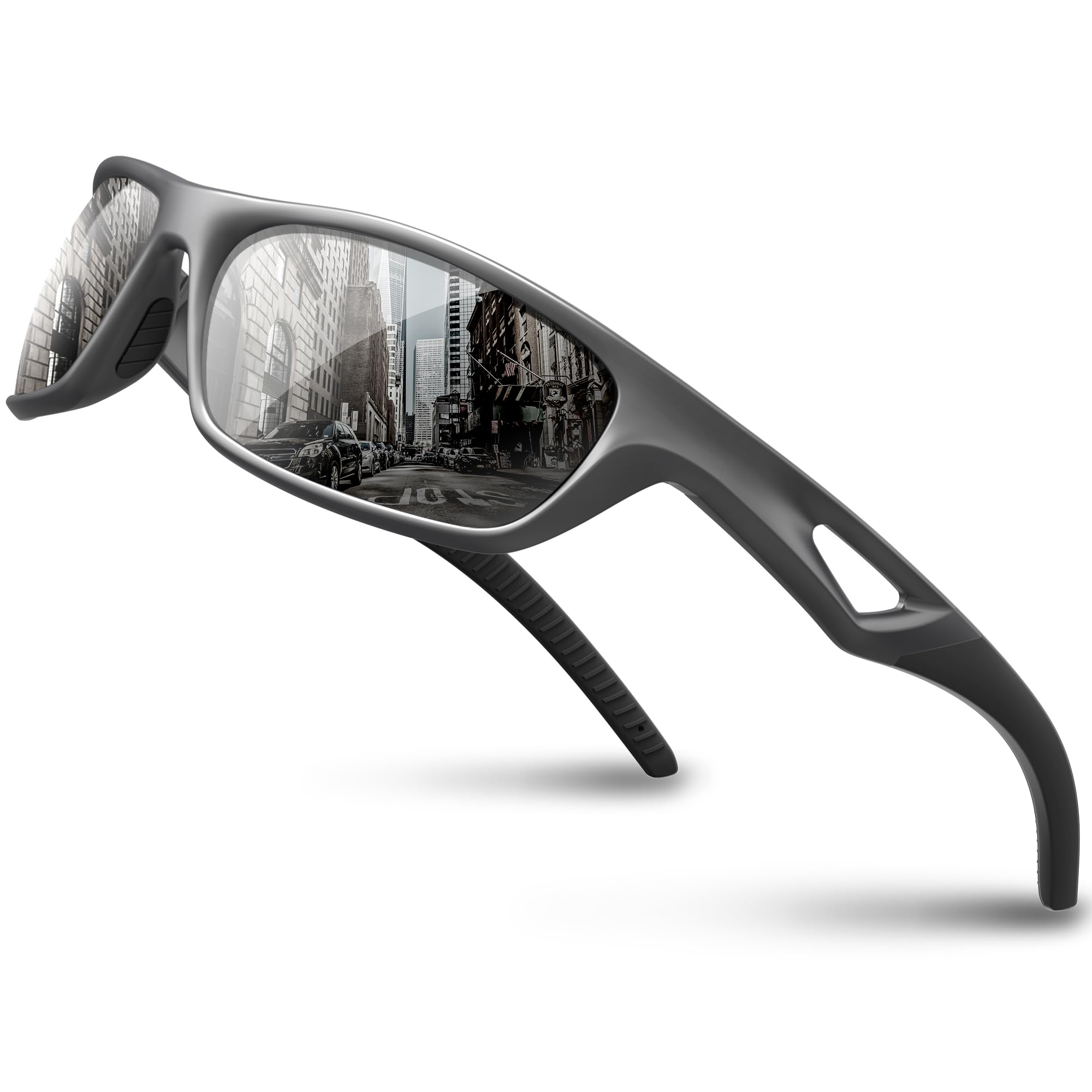 RIVBOS Polarized Sports Sunglasses Driving Sun Glasses Shades for Men Women Tr90 Frame for Cycling Fishing Running RB831
