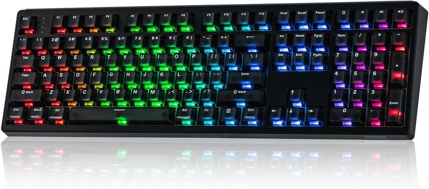 EPOMAKER HE108 Wireless Gaming Keyboard, 8K Polling & 10000mAh, SOCD & DKS, Full-Sized Hall Effect Keyboard with Rapid Triggering, Custom Driver, RGB Backlit, PBT Keycap (Black)