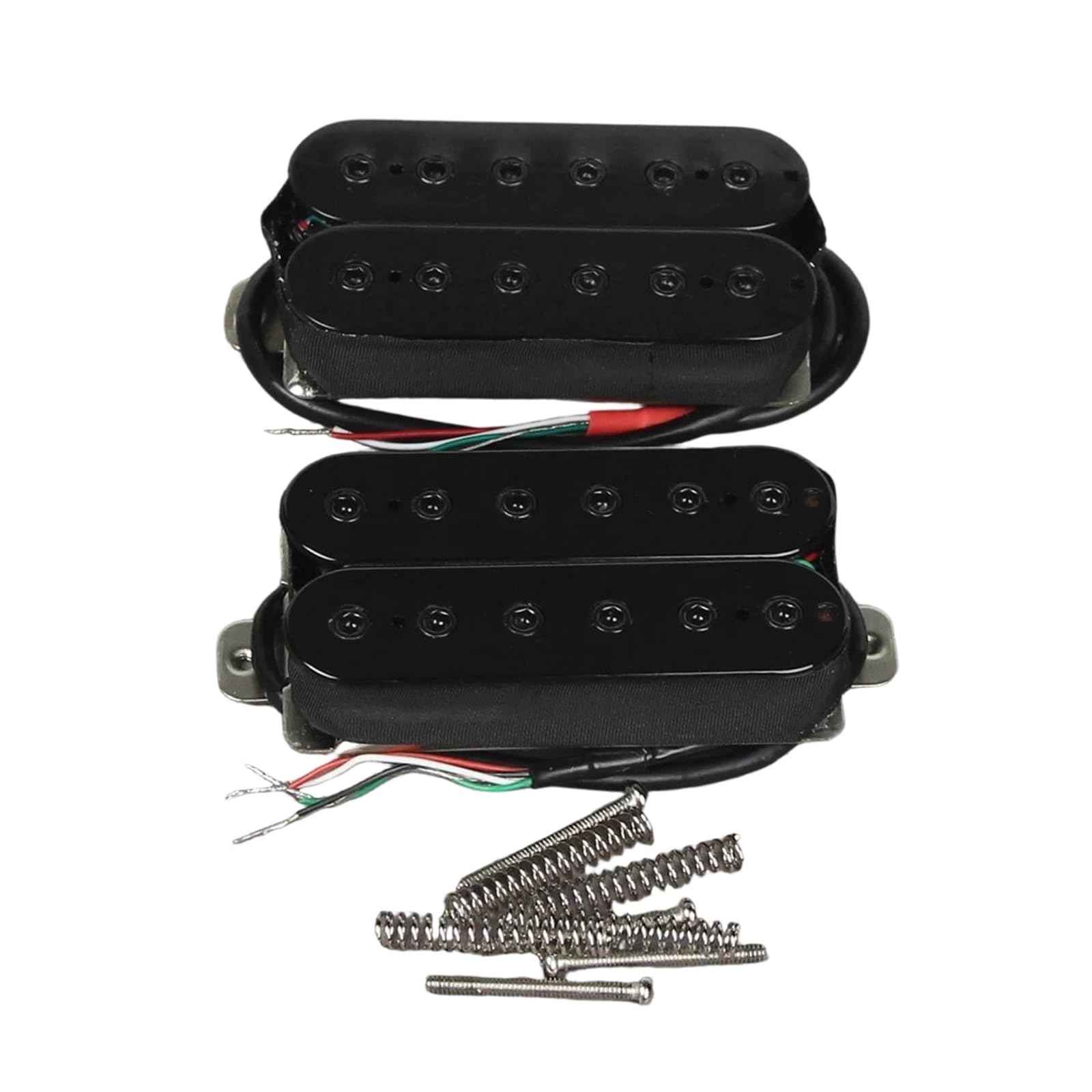 Pastilla De Guitarra Eléctrica Profesional Juego De Pastillas De Guitarra Humbucker De Bobina Abierta | Juego de pastillas Humbucker abiertas negras Alnico 5 pastillas de guitarra con puente de cuello 7K + 14K