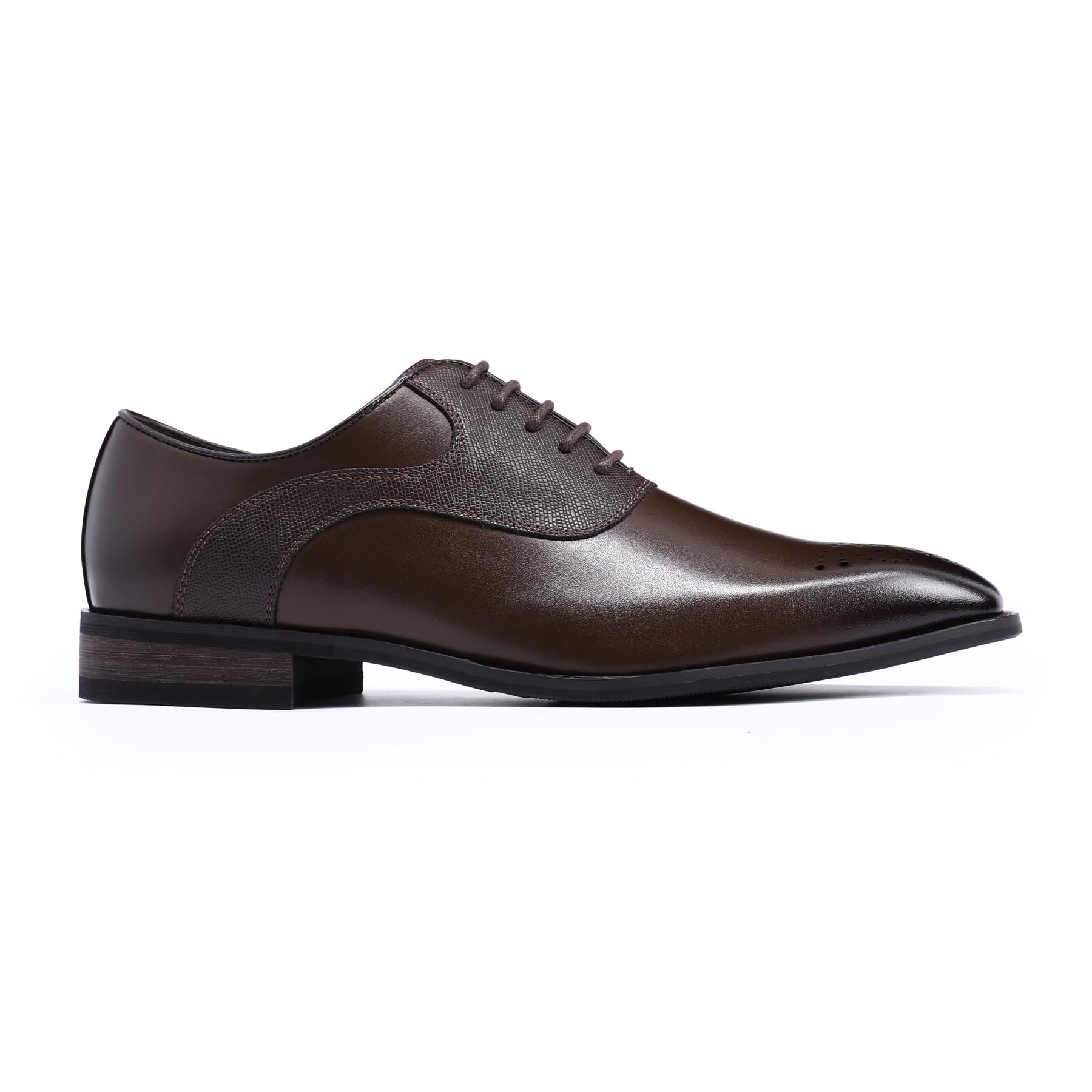 YFFUSHI Scarpe Classiche Uomo Oxford Eleganti Scarpe Punta Brogue Stringate Derby Formale Business Shoes