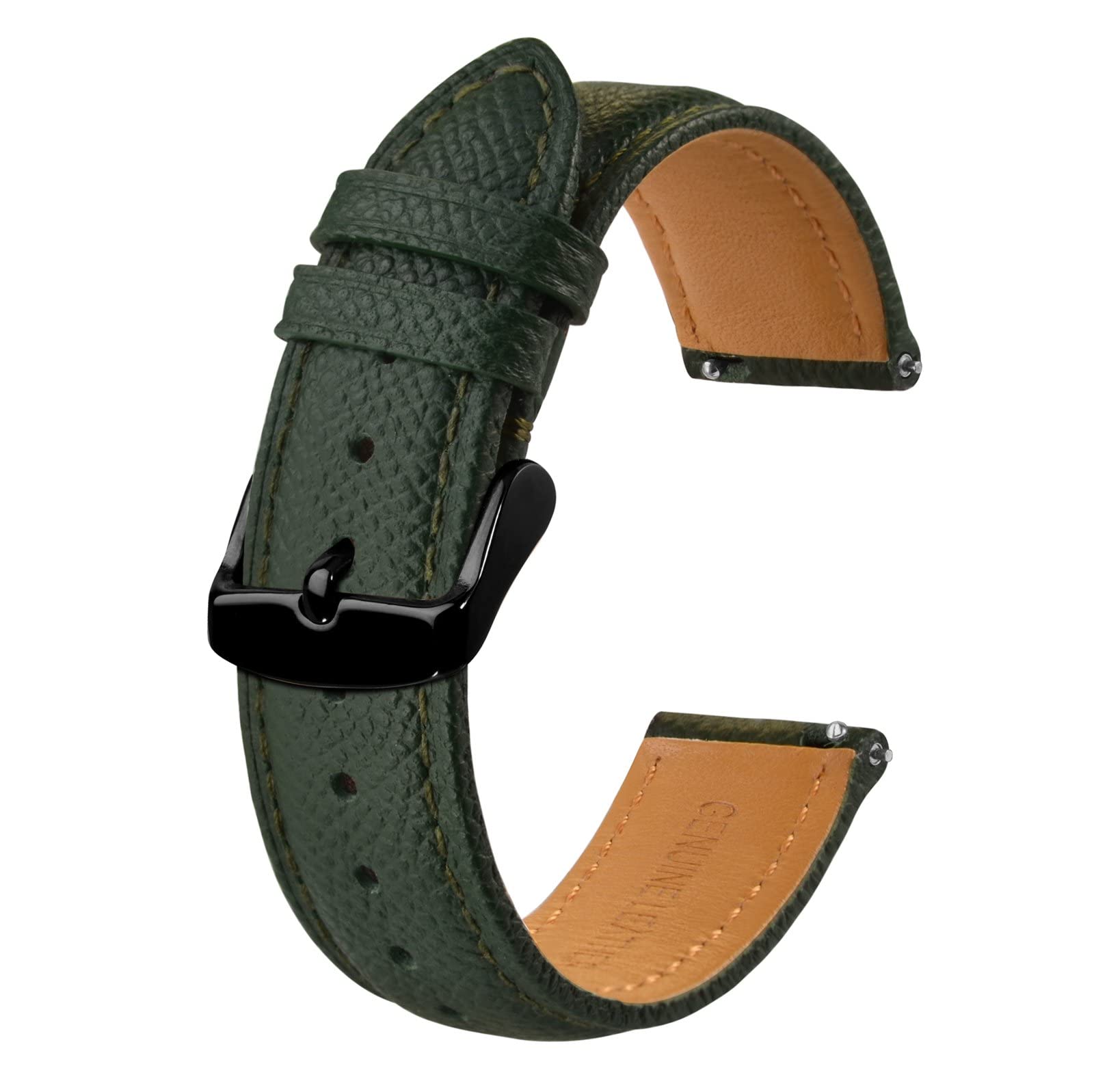 BISONSTRAP Uhrenarmbänder mit Schnellverschluss,Textur Leder