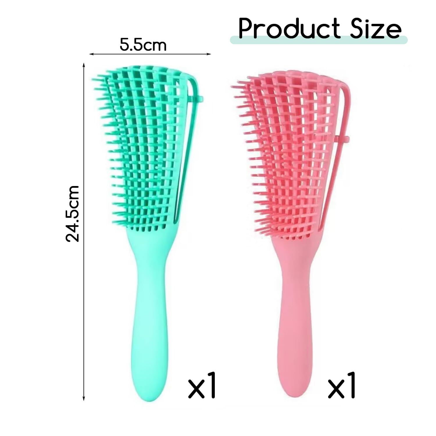 2 Pettini Per Parrucchieri, Pettine Per Massaggio Polpo, Pettine Per Arricciatura Impermeabile Portatile, Strumenti Per Parrucchieri Universali (Rosa, Verde).