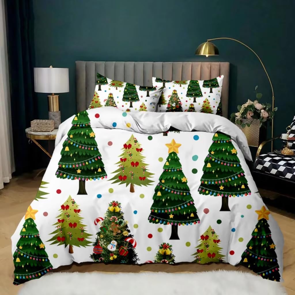 Housse de couette Noël 140x200 enfant résistante aux lavages et ultra douce