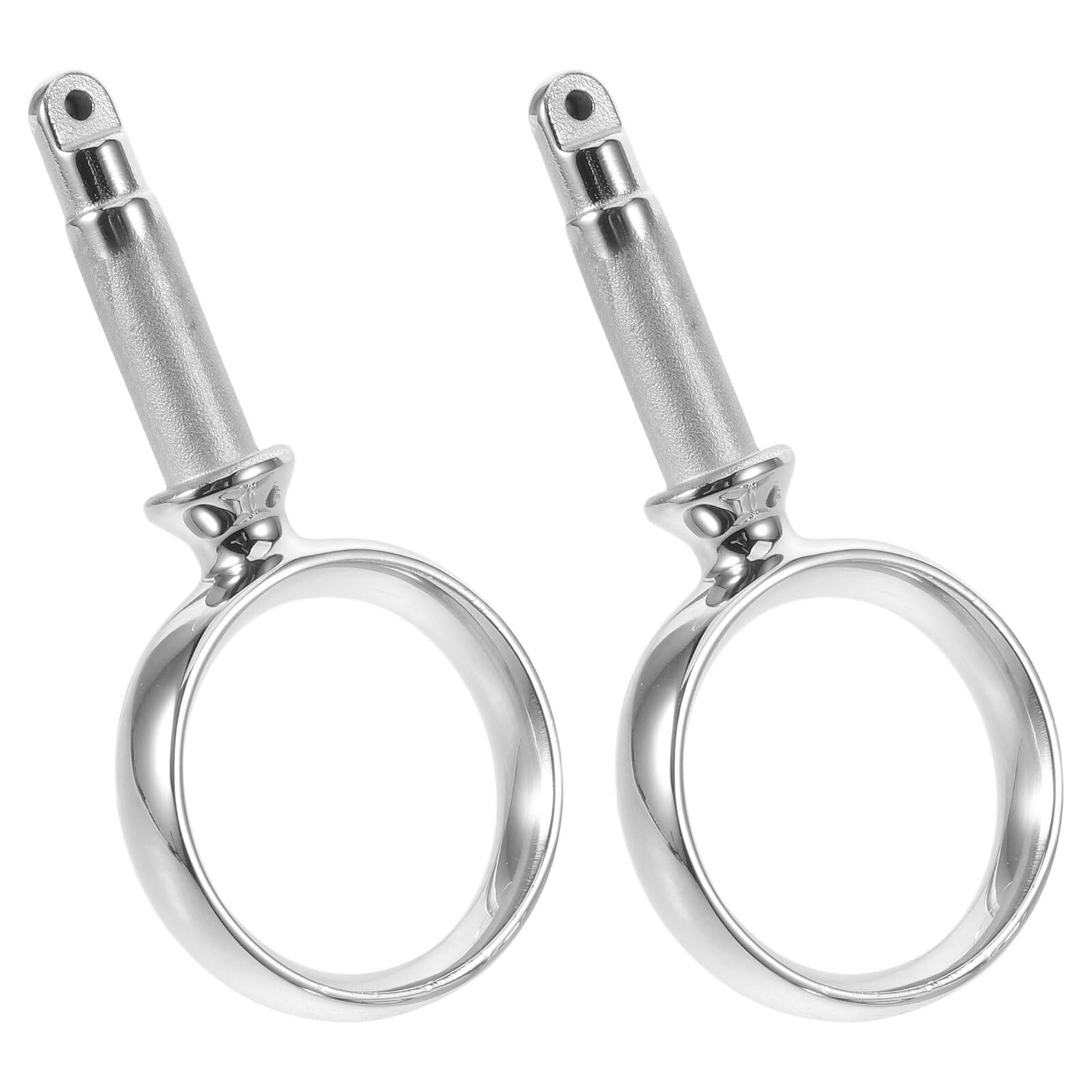 TOYANDONA 2 Stück Edelstahl Paddelhalter mit 50mm Durchmesser Ringförmige Ruderdolle für Kanus und Boote Sichert Paddel Zuverlässig und Minimiert Vibrationen Beim Segeln