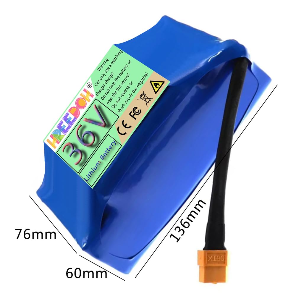 Batterie pour Hoverboard 36 V, Batterie pour Scooter électrique 36 V 4,4 Ah, Batteries Lithium-ION pour kit de Conversion Moteur 0-160 W
