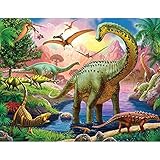 Bits and Pieces - 200 Piece Jigsaw Puzzle for Kids 15'x19' - World of Huge Dinosaurs - 200 pc Flying...