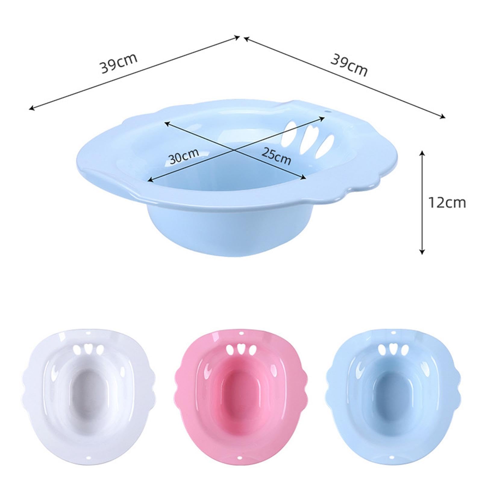 Amagogo Vasca da Bagno per WC con Bidet per Donne anziane, Senza Bisogno di accovacciarsi, Vasca da Bagno vaginale Portatile Universale, da per l'anca, Blu