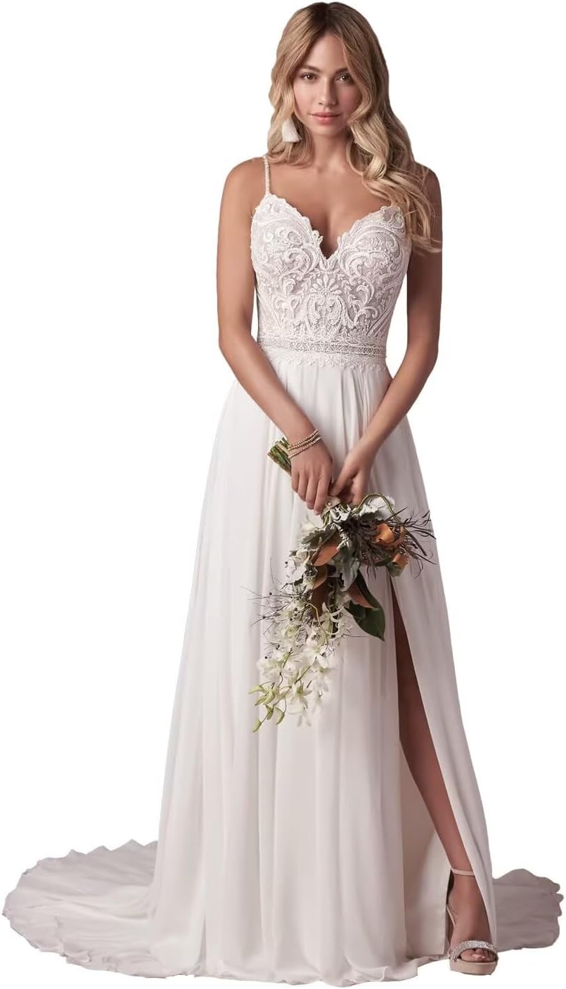 Wedding Dresses for Bride 2025 Lace Mermaid Sleeveless Beach Bohe Wedding Gowns