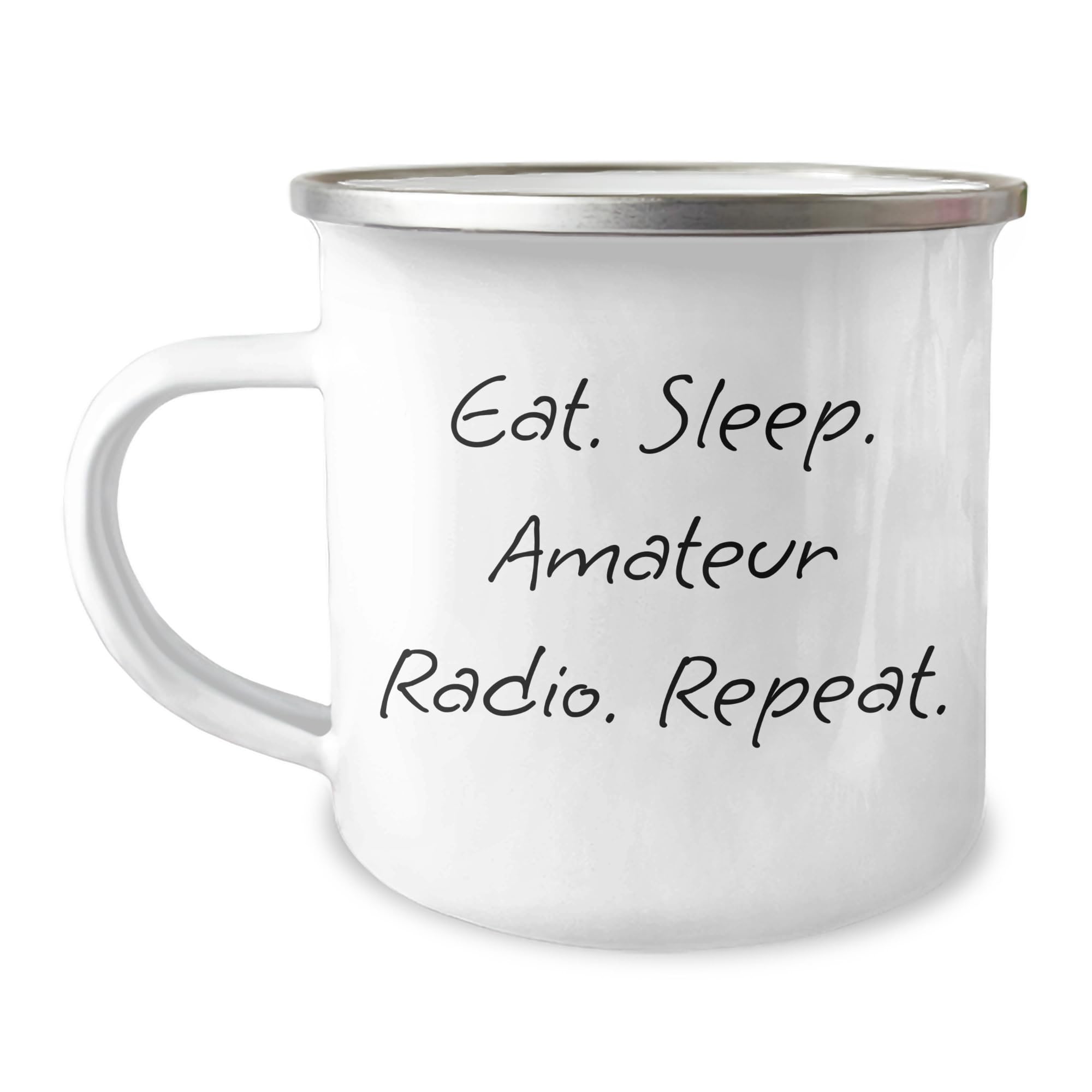 Eat Sleep Amateur Radio Repeat Camping Mug Gifts for Amateur Radio Enthusiasts on Birthday