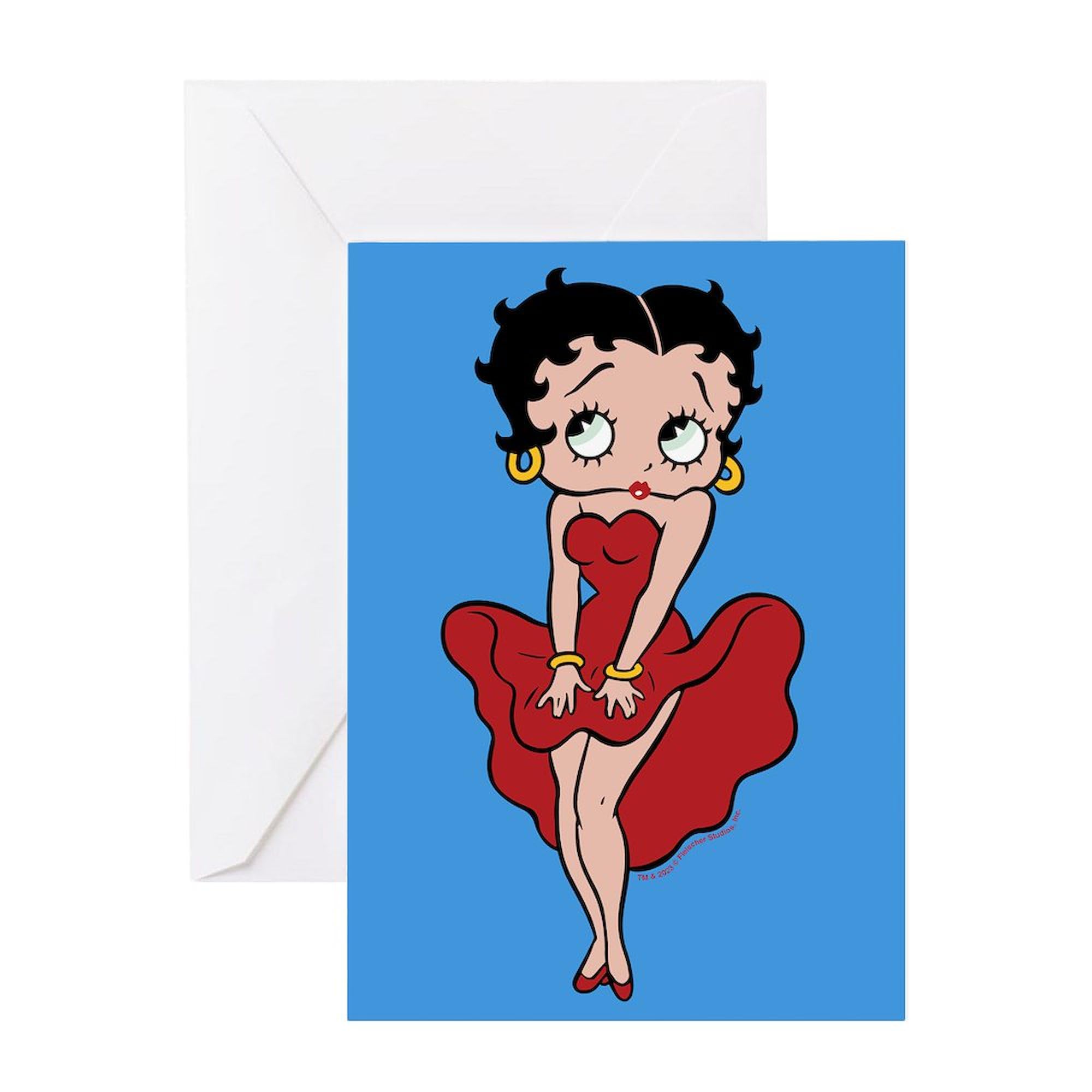 CafePress Betty Boop Marilyn Vibes Folded Greeting Card Matte