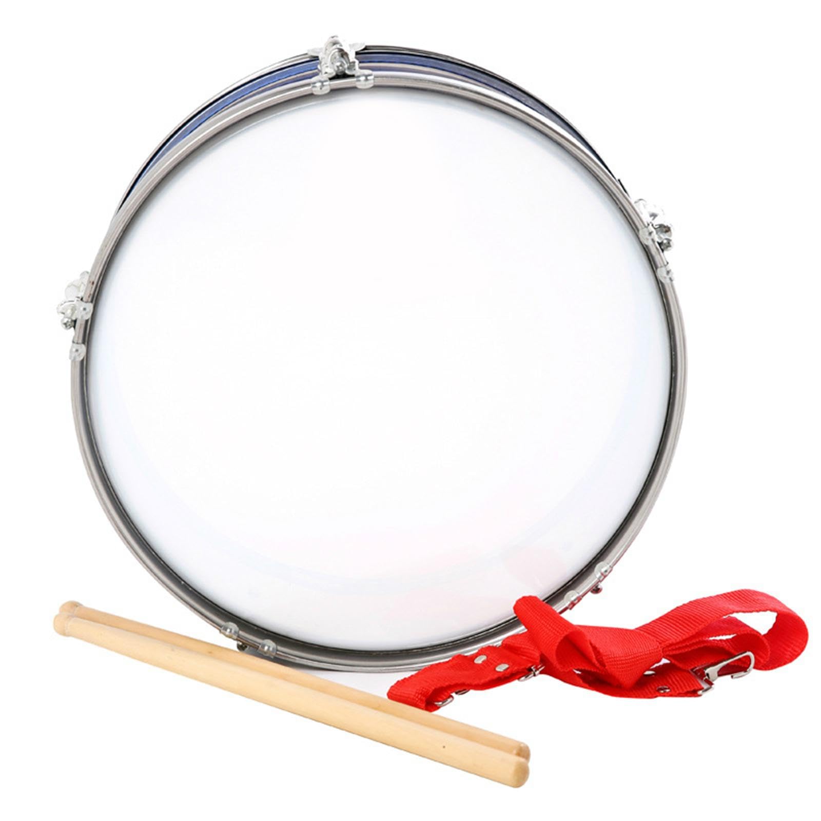 Caja Redoblante Set Percusión Práctica con Guantes Baquetas Correa Acero Inoxidable Matices Plenos Adecuado para Estudiantes Principiantes Niños Adult, Azul