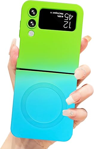 CIOMIO Funda magnética degradada para teléfono Samsung Galaxy Z Flip 4 5G, compatible con MagSafe, protección mejorada de película de lente de disponible en Yaxa Colombia