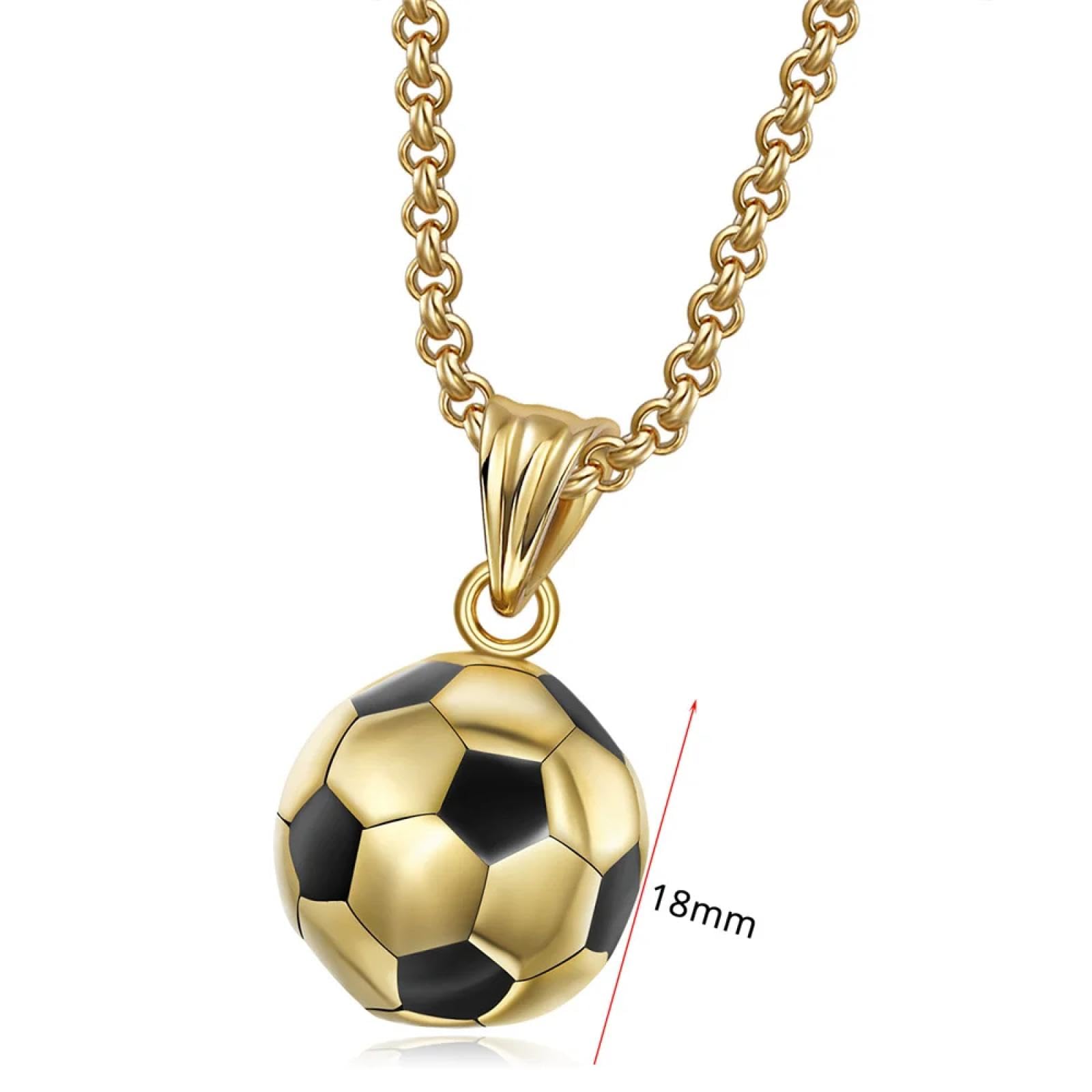SiVaji Necklace Halskette Ketten Schmuck Herren Frauen Anhänger Necklacefußball Halskette Fußball Anhänger Halsketten Hip Hop Frauen Männer