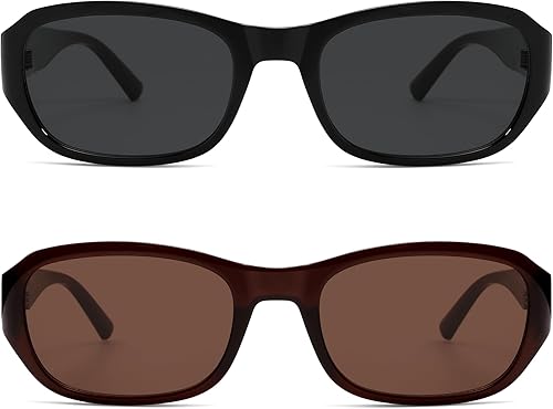 Miniatura 3 de Gafas de sol rectangulares retro de moda para mujer y hombre de los años 90, gafas de sol clásicas vintage AR82341